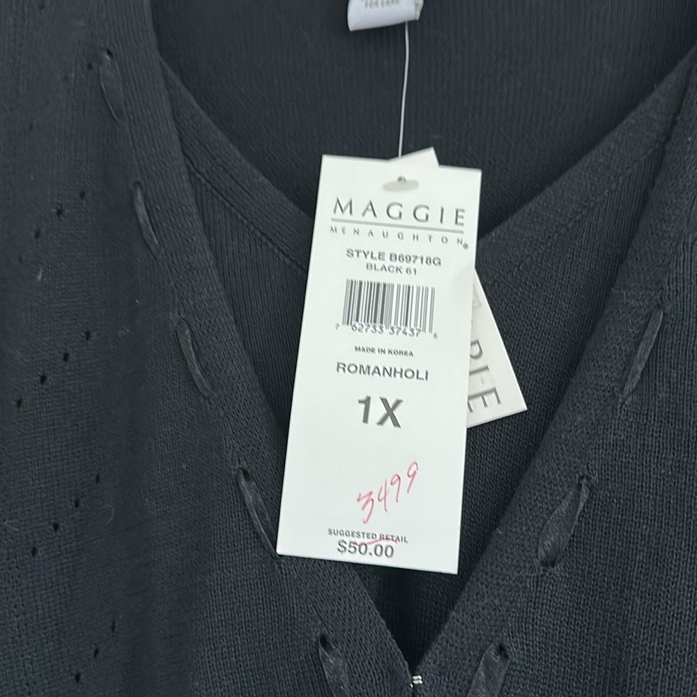 Maggie McNaughton Black Sweater NWT - Picture 3 of 8